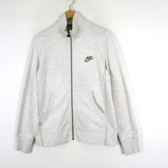 ナイキ NIKE ジャケット トラックジャケット スウェット ロゴ 刺繍 ジップアップ 長袖 L 杢ライトグレー 国内正規品