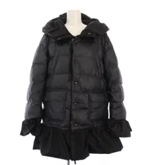 美品　モンクレール　サカイ　SERI ダウンコート　ブラック　フード 美品 モンクレール サカイ SERI ダウンコート ブラック フード