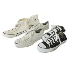 コンバース CONVERSE 24.0-24.5cm スニーカー 3点セット おまとめ オールスター ジャックパーセル ローカット ハイカット 白黒 MMT