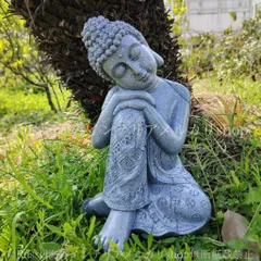 ガーデンオブジェ 仏 庭 樹脂 石風 置物 神 神様 像 癒し ヒーリング ガーデニング 雑貨 ガーデン雑貨 ガーデンインテリア ガーデン インテリア 庭の装飾 お洒落 おしゃれ 8-14