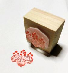 家紋スタンプ　『五三の桐』　1.8ｃｍｘ2.0ｃｍ