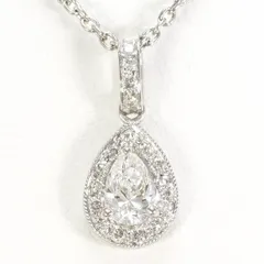 PT900　PT850　ネックレス　necklace　ダイヤ　0.34　SI2　0.14　鑑定書　総重量約4.2g　約40cm