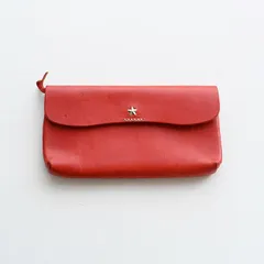 スタースタッズレザーウォレット　Red/赤【送料無料】