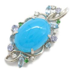ジュエリー JEWELRY ペンダントトップ カルセドニー ペンダントトップ ｶﾙｾﾄﾞﾆｰ 5.3g 0.07 Pt900プラチナ トップ レディース Used A