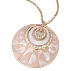 ブルガリ BVLGARI ホワイトシェル ダイヤモンド インタルシオ ネックレス K18PG 仕上済