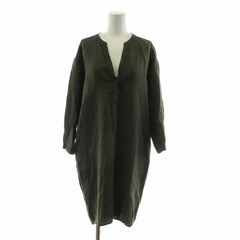 コントワーデコトニエ COMPTOIR DES COTONNIERS シャツ ブラウス 七分袖 チュニック Vネック 7 カーキ /NQ