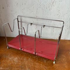A-1 【昭和レトロ】木製 マガジンラック ブックスタンド 収納棚 古道具