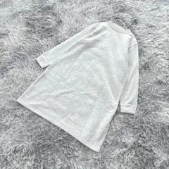 【良品】協同組合関西ファッション連合  ひざ丈ワンピース  トレーナー  裏起毛  ハイネック  (M)  カジュアル  カワイイ  グレー系  灰色【送料無料】