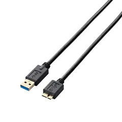 エレコム USB3.0ケーブル A-microBタイプ スタンダード 1m ブラック USB3-AMB10BK （1点）