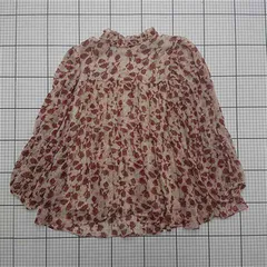 ◇ ⊂ Ｎ． 花柄 長袖 ブラウス サイズM ピンク系 レディース E  【1508260034043】