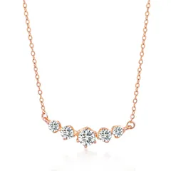 【数量限定】ネックレス レディース 人気 シンプル 錆びない 「笑顔でいます」シルバー925 金属アレルギー対応ネックレススマイル ペンダント [FH.bird] 高級ジルコニア 重ね付けできる 誕生日プレゼント女性人気20代