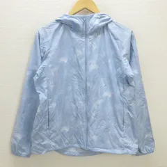 G■ユニクロ/UNIQLO ポケットダブルパーカー/タイダイ【L】水色/LADIES/25【中古】■