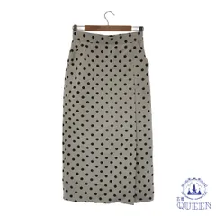 【訳アリ】INED イネド スカート ロングスカート お洒落 きれいめ レディース グレー ドット柄 9 901-12442 送料無料 古着