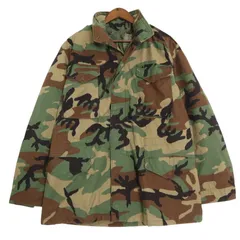 90年代 米軍実物 U.S.ARMY M-65 フィールドジャケット 4th ミリタリー ウッドランドカモ (メンズ MEDIUM LONG) 中古 古着 A2082