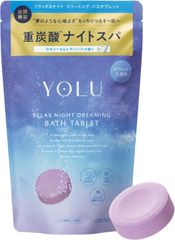 K067	入浴剤　YOLU ヨル　入浴料　リラックスナイト　ドリーミング　バスタブレット　6錠入り　アロマ　カモミール＆ヒヤシンスの香り　ちょっと贅沢　夜　入浴タイム　ゆっくり　温まって　お疲れ様　いたわって　重炭酸　炭酸アワ	4582521689354