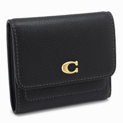 コーチ 折財布 レディース ミラ スモール フラップ ウォレット 二つ折り財布 コンパクト財布 レザー ブラック 黒 CAO13 B4/BK COACH (ec)