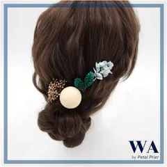 髪飾り 髪飾りセット 成人式 振袖 結婚式 ブライダル ヘッドドレス 卒業式 七五三 前撮り 水色 緑 白 ブルー グリーン ホワイト つまみ細工 ドライフラワー K-179