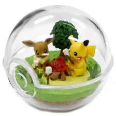 【中古】トレーディングフィギュア ピカチュウ＆イーブイ 「ポケットモンスター テラリウム風フィギュア ピカチュウといっしょ!」 ポケモンセンター限定