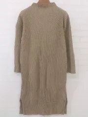 ◇ ur's ユアーズ 長袖 膝丈 ニット ワンピース サイズS ベージュ系 レディース  【中古】 【1204080001837】のサムネイル