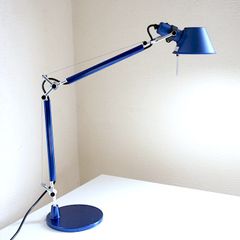 デスクライト MODO ブルー 自在アーム アルミ製 LED電球30W相当昼白色付 新品