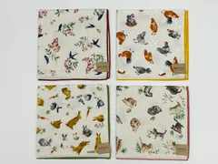ガーゼハンカチ 2枚セット メルヘン 動物
