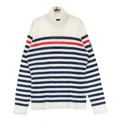 サイズ：LL CALLAWAY キャロウェイ  ウール混 タートルネック ニットセーター ボーダー柄 ホワイト系 [240101327642] ゴルフウェア レディース ストスト