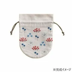 戸塚刺しゅう 刺繍キット 戸塚刺しゅう×星燈社 星あかりの刺繍手帖 丸巾着袋「うたかた」 556