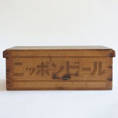 ニッポンビール 木製 ビールケース 瓶ケース 蓋付き 木箱 昭和 レトロ
