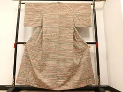 小千谷紬 総絣 青海波 亀甲 素敵なデザイン 正絹 AK-4481 小千谷紬 総絣 青海波 亀甲 素敵なデザイン 正絹 AK-4481 レディース