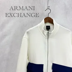 美品 A|X ARMANI EXCHANGE アルマーニ エクスチェンジ ビッグフラップ ポケット デザイン ジップアップ ハイネック トップス M ホワイト メンズのサムネイル
