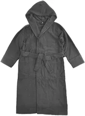 TEKLAテクラ BT-AB フード付バスローブ ASH BLACK その他トップス ブラック ユニセックス