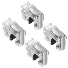 uxcell ゲーミングトリガー モバイルゲームコントローラー ファイアキー 合金 ボタン 12 cm-16.5 cm携帯電話用 2セット クリア