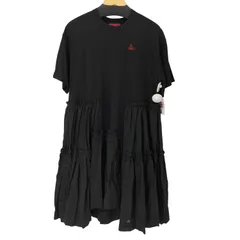 ヴィヴィアンウエストウッドレッドレーベル Vivienne Westwood RED LABEL オーブ刺繍 異素材切替S/Sワンピース レディース  00のサムネイル