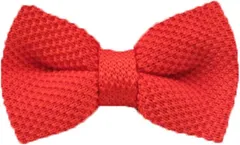 ShopXJ 蝶ネクタイ キッズ ニット 男の子 ボウタイ 結婚式 披露宴 パーティーに(レッド,  Free Size)