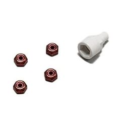 【中古-非常に良い】京商 カラーナイロンナット (レッド) ラジコン用パーツ MZW13R