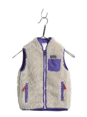 【お得なクーポン配布中!】 パタゴニア レトロX フリース ベスト キッズ ベビー 4歳 100cm 古着 14年製 アウトドア ボア パイル フルジップ 子ども 重ね着 ナチュラル