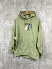 vis-a-vis プリント ポケットあり プルオーバー パーカー sizeF/黄緑 ◇■ レディース