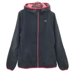 PUMA プーマ ウインドブレーカー L ブラック 裏メッシュ ジャケット レディース 古着