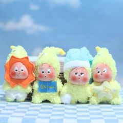 4個セット（長さ：13㎝）キーホルダー バッグチャーム ポップマートの可愛いスターキャラクター キーホルダー・バッグチャーム・ぬいぐるみ人形・布製おもちゃ 布製おもちゃ ぬいぐるみ人形 プレゼント　子供プレゼント　子供の日　ギフト