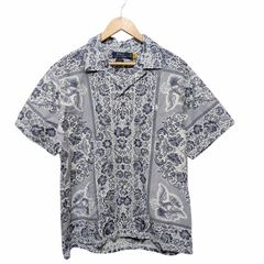 POLO Ralph Lauren ポロラルフローレン SS クラシックフィット バンダナ リネンシャツ ペイズリー柄 半袖シャツ サイズ L