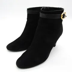 ダイアナ ショートブーツ スウェード ブランド 靴 シューズ 黒 レディース 22サイズ ブラック DIANA 【中古】