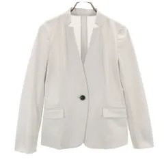 GREEN LABEL RELAXING UNITED ARROWS グリーンレーベルリラクシング ユナイテッドアローズ キザミ ラペル ジャケット 38 グレー レディース 古着