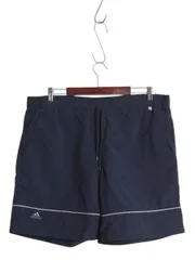 【お得なクーポン配布中!】 00s アディダス ナイロン ショートパンツ メンズ M / オールド ショーツ 短パン 海パン 水陸両用 インナー付き ワンポイント サーフ スイム