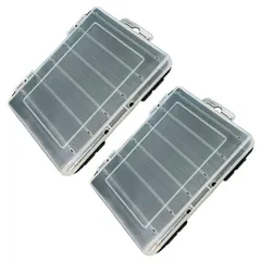 Tochi Wish 両面 ルアーケース リバーシブル 収納 ボックス 洗える 大容量 釣具 タックル ボックス 2個 セット S ブラック [ブラック] [S]