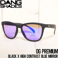 【送料無料】[クリックポスト対応] ハイコントラストレンズ サングラス DANG SHADES ダンシェイディーズ OG PREMIUM Black X High Contrast Blue Mirrorのサムネイル