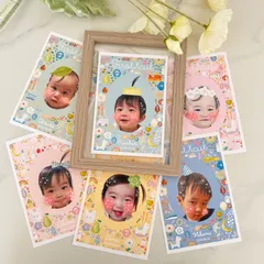 名入れ可○写真入りファーストカットアート/パーツ　画像補正SET /胎毛 /赤ちゃん筆 /ファーストヘアカット/　ファーストヘアアート 0歳　1歳　ベビーポスター/first hair cut