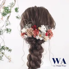 髪飾り【ベリーブラウン】ドライフラワー  ウェディング 成人式 前撮り K-38