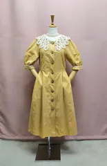 カサレル レース カラー パフ ロング丈ワンピース