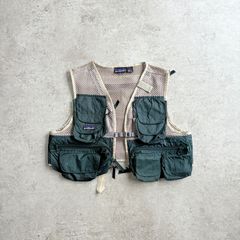 90s patagonia ”No snow” Mesh Fishing Vest パタゴニア ”雪無し” メッシュ フィッシングベスト