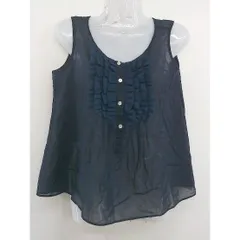◇ Harriss ハリス ノースリーブ ブラウス カットソー サイズ36 ネイビー系 レディース  【中古】 【1204120007836】のサムネイル